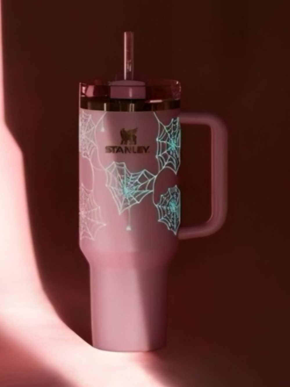 Stanley Flowstate Quencher H2 Tumbler 40oz Pink Spiderweb🌸